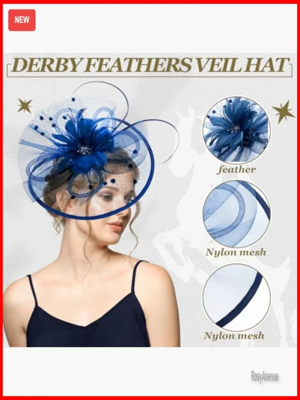 Vintage Linen Feather Fascinator Hats for Women Wedding Cocktail Party